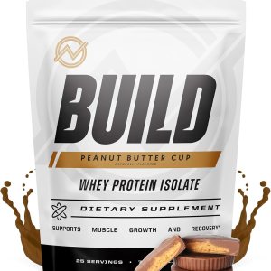 Outwork Nutrition Build Whey Protein – Polvo aislado de proteína de suero  Bajo en lactosa, proteína en polvo sin gluten para el crecimiento Outwork Nutrition Build Whey Protein – Polvo aislado de proteína de suero  Bajo en lactosa, proteína en polvo sin gluten para el crecimiento