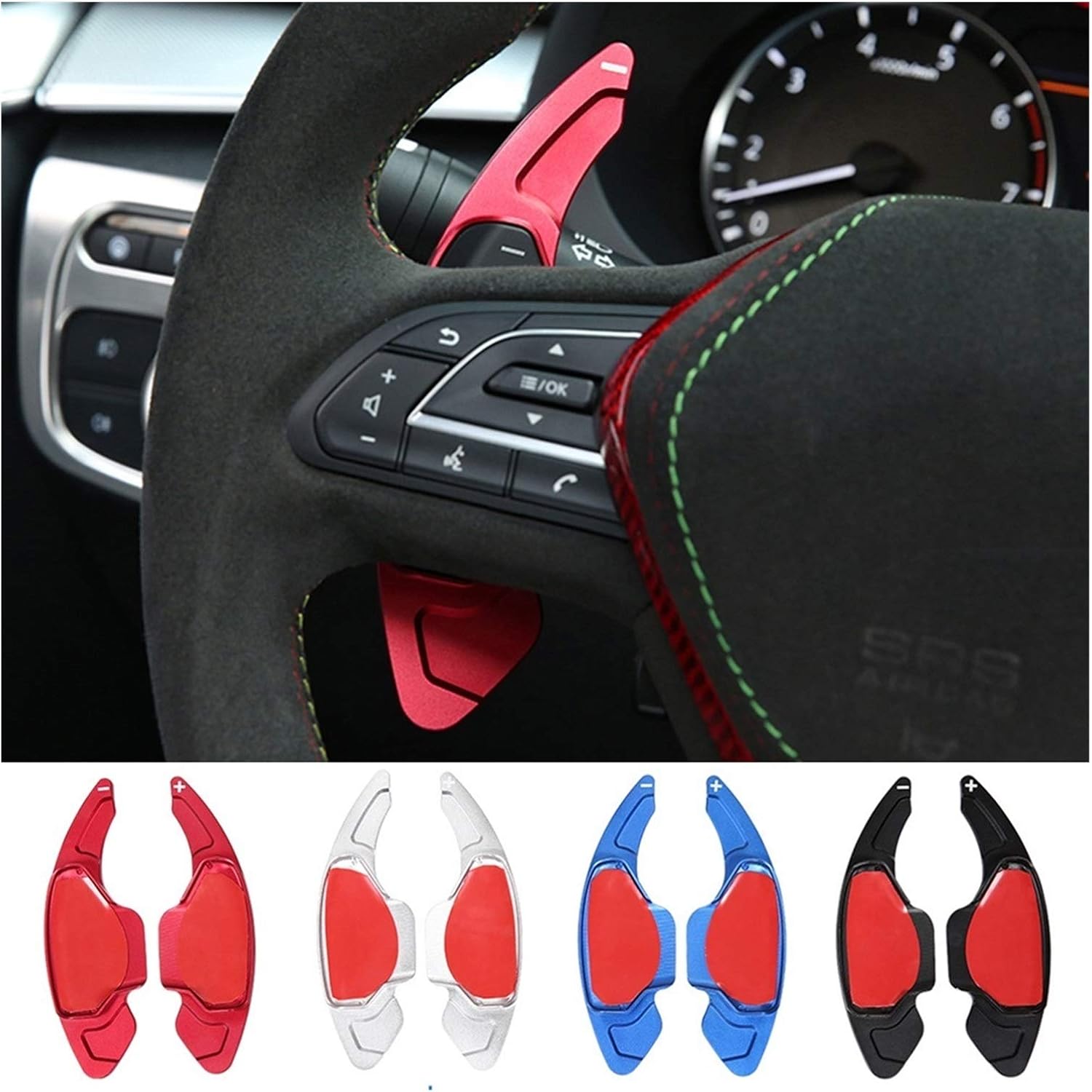 Paddle Shifter Fit for Infiniti Q50 QX50 Q60 Coupe 2019 Nissan Skyline GT Car Steering Wheel Paddles Extend DSG Sticker Accessories (Color Name