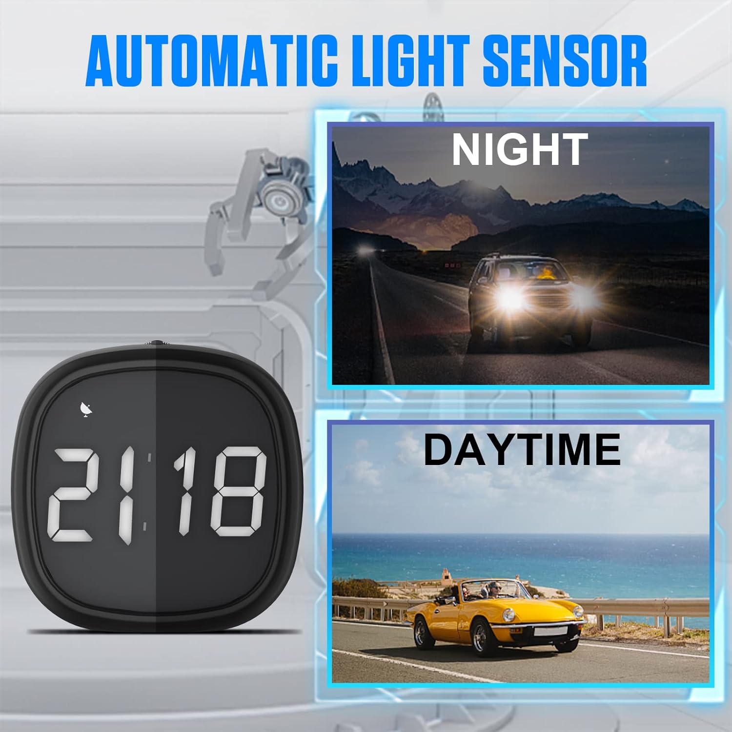 AUTOAND Car GPS Speedometer with Digital HUD Display, Off-Road Real Time Speed Monitor with Overspeed and Fatigue Driving Reminders for All