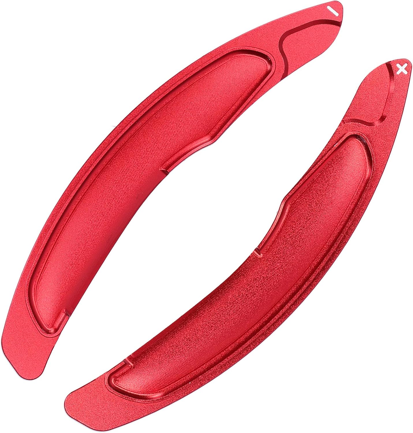 Qiilu Extensión de palanca de cambios para volante, hoja de cambio de volante de aleación de aluminio, color rojo, decoración extendida para