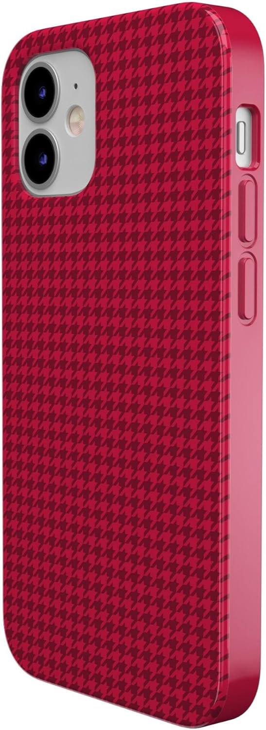 Casely Funda para iPhone 11  Mejor vestida  Funda rosa de pata de gallo
