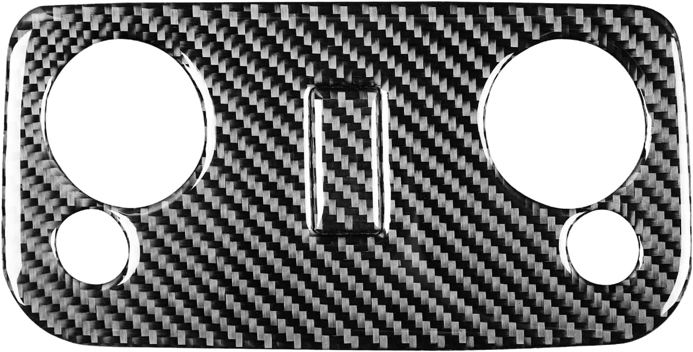Real Premium – Adhesivos de fibra de carbono para panel de luz de lectura de automóvil, ajuste interior, compatible con Ford Mustang GT Shelby 2005