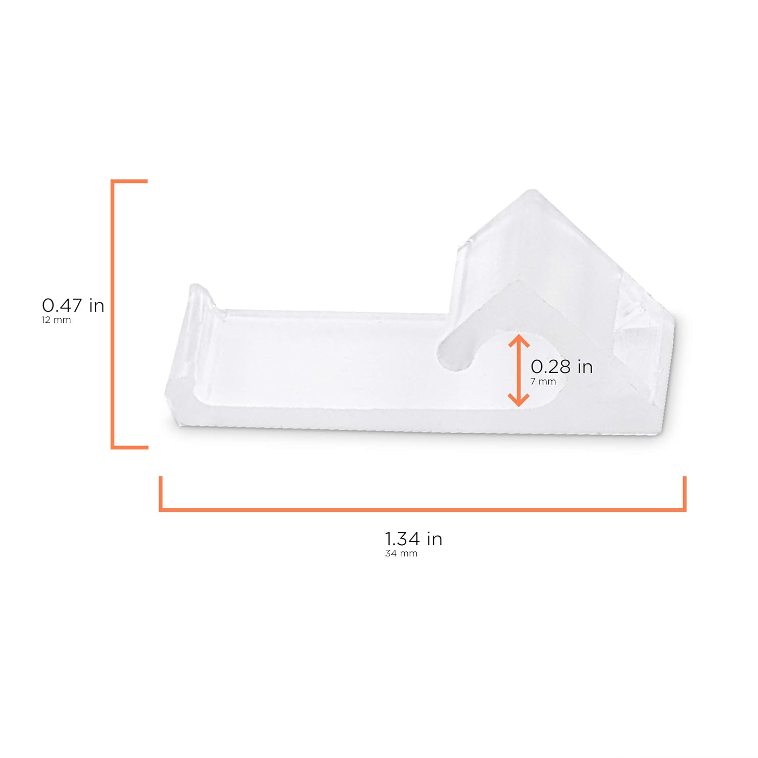 Clips laterales horizontales de nailon para montaje de cables coaxiales (RG6 RG59), clips a presión para colgar y organizar cables, color blanco,