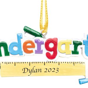 Adorno de Navidad personalizado para jardín de infantes 2023 Personalización gratuita Decoración colorida de palabras con regla para el árbol de Adorno de Navidad personalizado para jardín de infantes 2023 Personalización gratuita Decoración colorida de palabras con regla para el árbol de