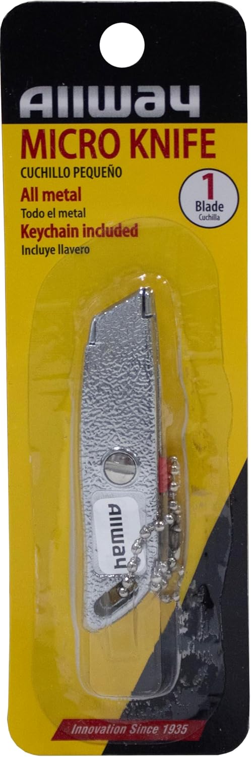 ALLWAY MK4 – Micro cuchillo retráctil cromado fundido a presión, 2-12″