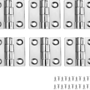 Bisagras de barco resistentes de acero inoxidable de grado marino, 1.5 pulgadas x 1.5 pulgadas, sin ruido, acero inoxidable 316 con tornillos (6 Bisagras de barco resistentes de acero inoxidable de grado marino, 1.5 pulgadas x 1.5 pulgadas, sin ruido, acero inoxidable 316 con tornillos (6