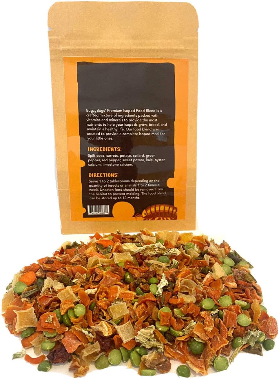 Isoblend – Mezcla de alimentos isópodos de primera calidad, mezcla seca de vegetales y proteínas naturales para alimentadores de isópodos, insectos