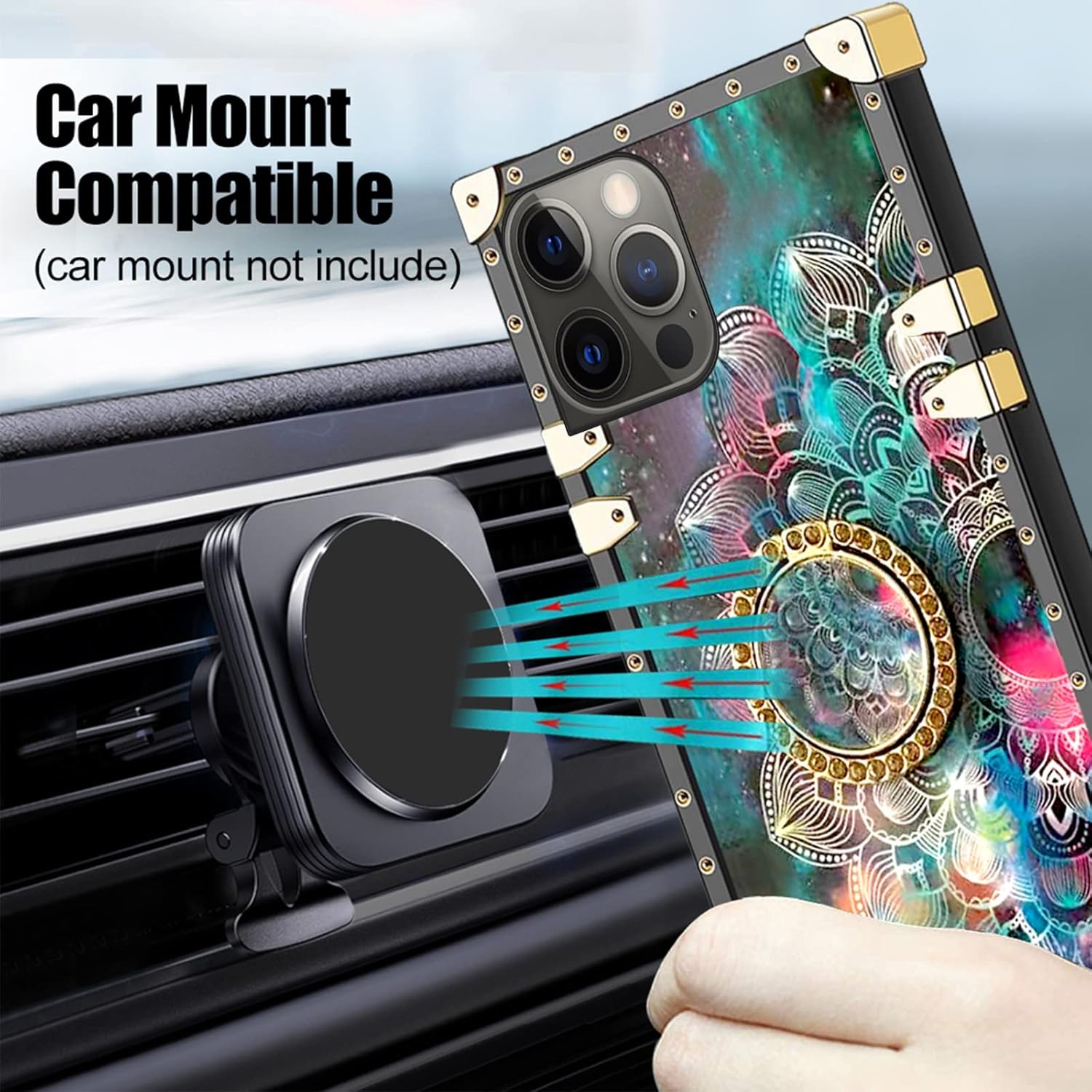 nancheng Funda cuadrada para iPhone 12 Pro Max (6.7 pulgadas), linda funda protectora a prueba de golpes para niñas y mujeres, diseño de flores