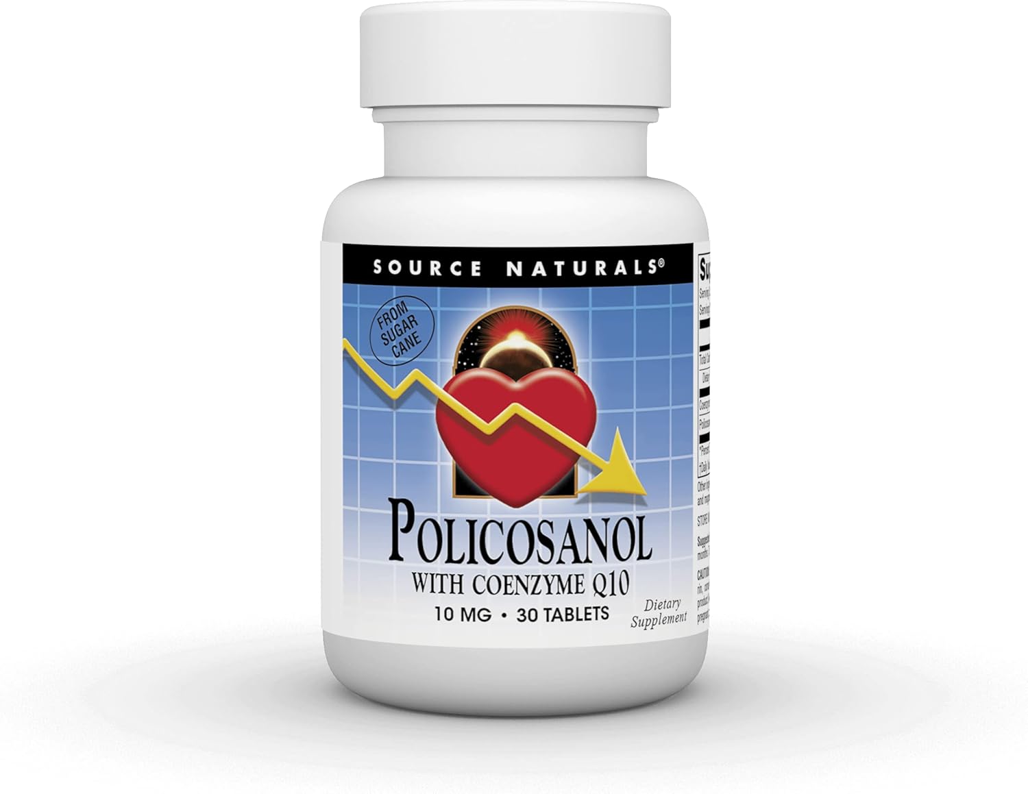 Fuente Natruals Policosanol con Coenzima Q10, 10 Mg – 30 Tabletas