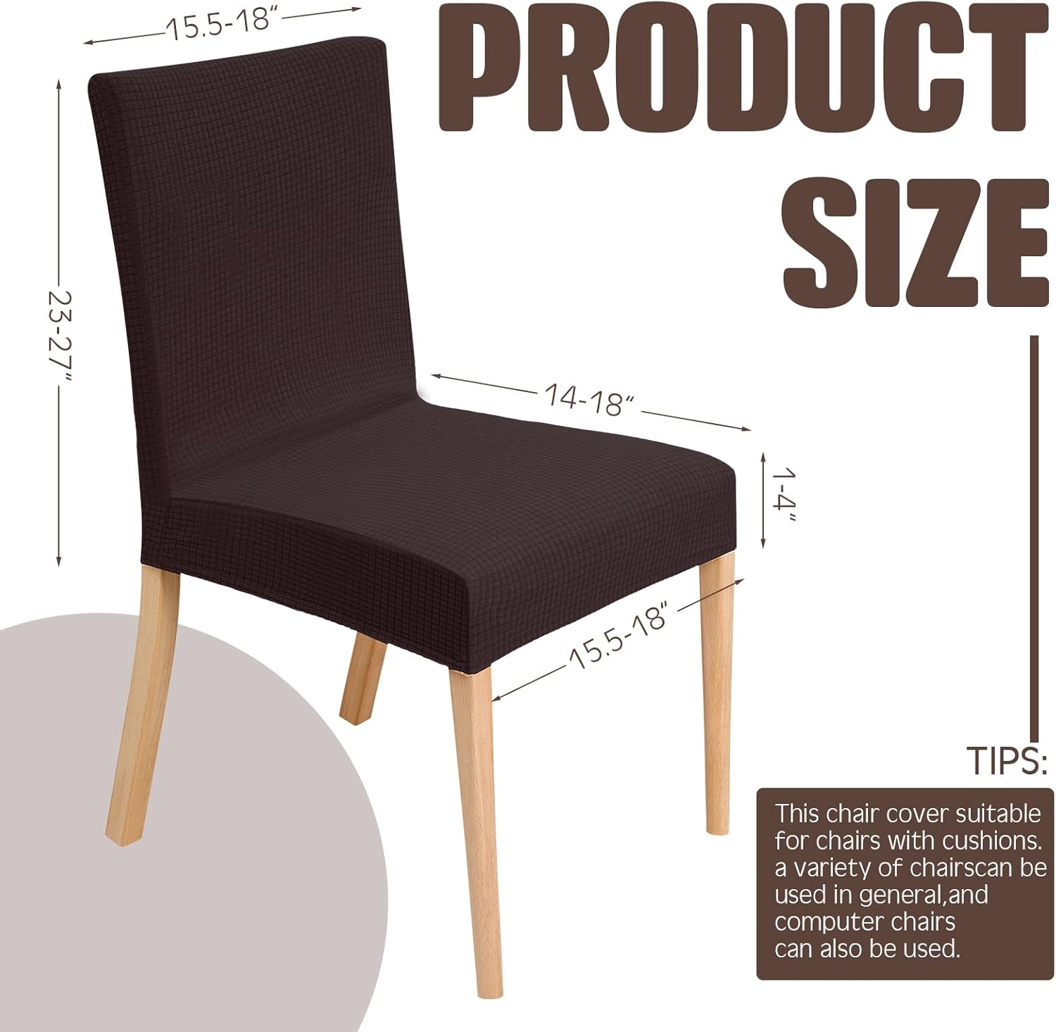 Buryeah 10 fundas impermeables para sillas de comedor, de jacquard elástico, funda protectora para silla, funda protectora extraíble y lavable para