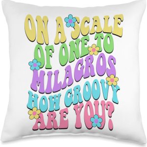 Cute Retro Girls Groovy Milagros – Almohada personalizada con nombre, 16 x 16 pulgadas, multicolor Cute Retro Girls Groovy Milagros – Almohada personalizada con nombre, 16 x 16 pulgadas, multicolor