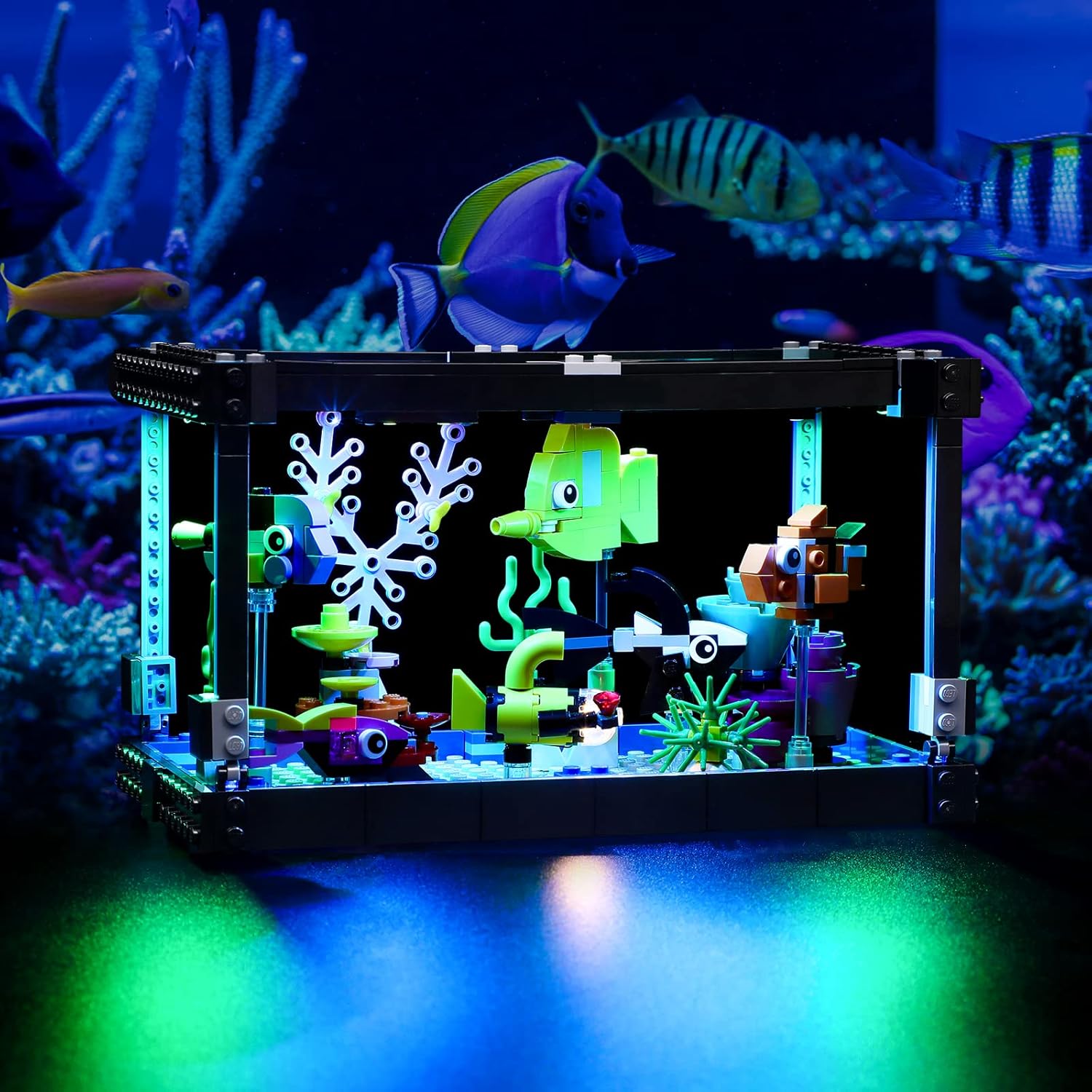 Vaodest Luz LED para Lego 31122 Fish Tank Creator Modelo 3 en 1, diseño y configuración compatible con el modelo 31122 (solo luz LED, no kit de