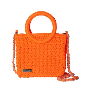 HERNANDO JOSA Roush – Bolso cruzado a mano para mujer, bolso de mano con asa circular, hecho a mano, de algodón (Naranja Neón) HERNANDO JOSA Roush – Bolso cruzado a mano para mujer, bolso de mano con asa circular, hecho a mano, de algodón (Naranja Neón)