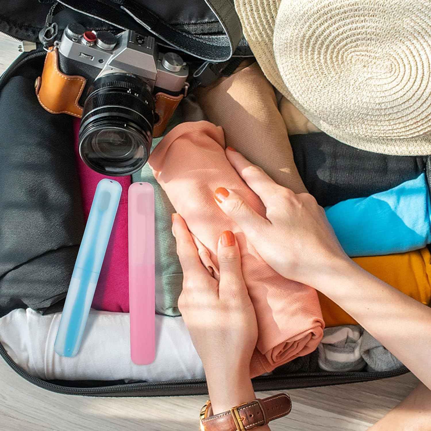 7 piezas fundas para cepillos de dientes de viaje portátil cubierta de cepillo de dientes de plástico titulares de cepillo de dientes protector de