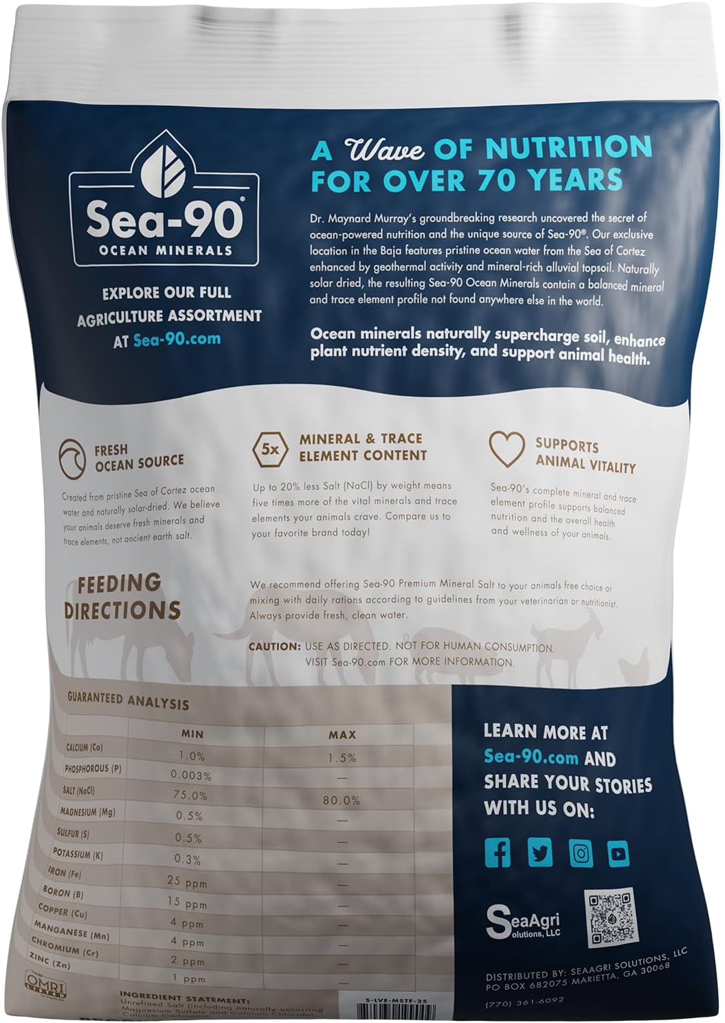 Sal mineral prémium Sea-90  25 libras