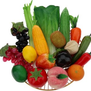 18pcs Artificial Simulación Frutas Verduras Decoración Hogar Uva Falsa Melocotón Fresa Naranja Limón Kiwi Realista Maíz Apio Pimientos Zanahorias 18pcs Artificial Simulación Frutas Verduras Decoración Hogar Uva Falsa Melocotón Fresa Naranja Limón Kiwi Realista Maíz Apio Pimientos Zanahorias