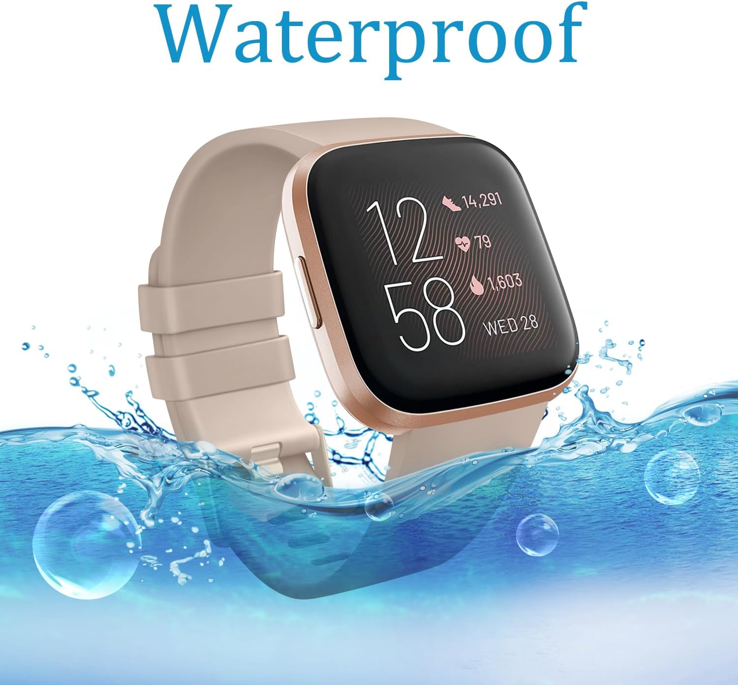 Meliya Correas compatibles con Fitbit VersaVersa 2  Versa LiteVersa SE Classic Correa deportiva de silicona suave para mujeres y hombres