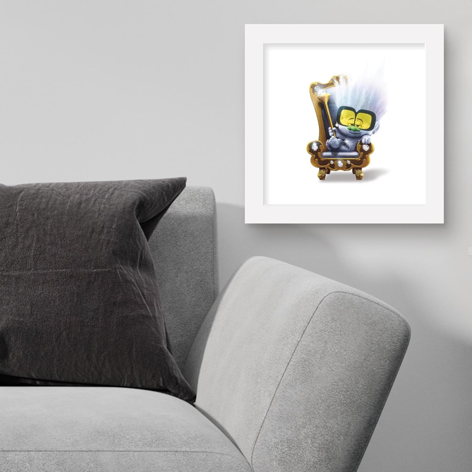 Trends International Gallery Pops Trolls Band Together – Póster de pared con pequeños diamantes, 12.00 x 12.00 pulgadas, versión de marco blanco