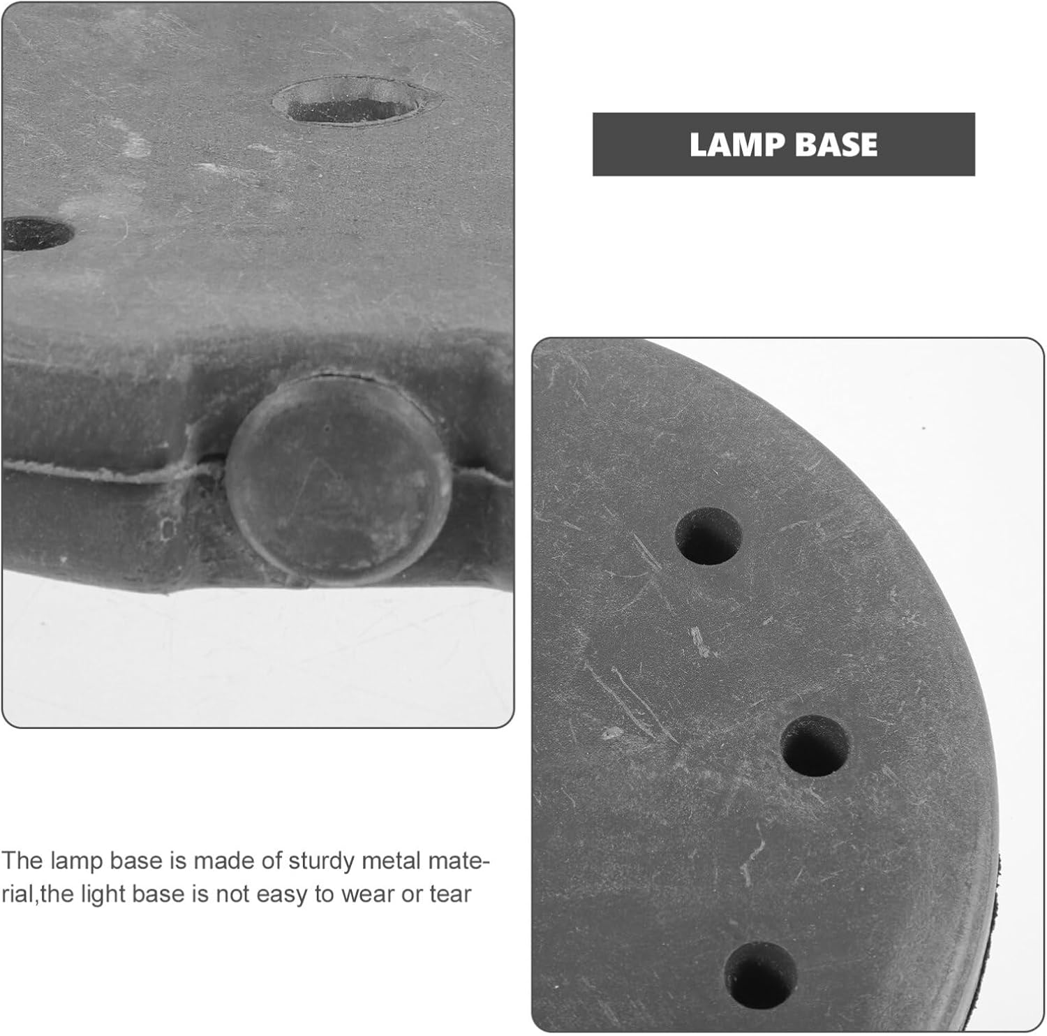 LIFKOME Lámpara de escritorio Cargador de hierro fundido para lámpara de pie, base de contrapeso, soporte de montaje para dormitorio, sala de estar,