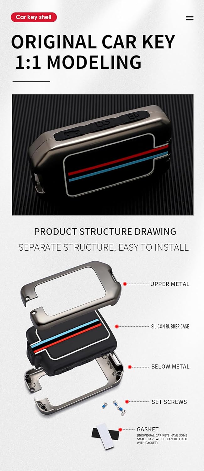 KUNIO Funda protectora para llavero de automóvil para Volvo XC40 XC60 S90 XC90 V90 T5 T6 T8, a negro