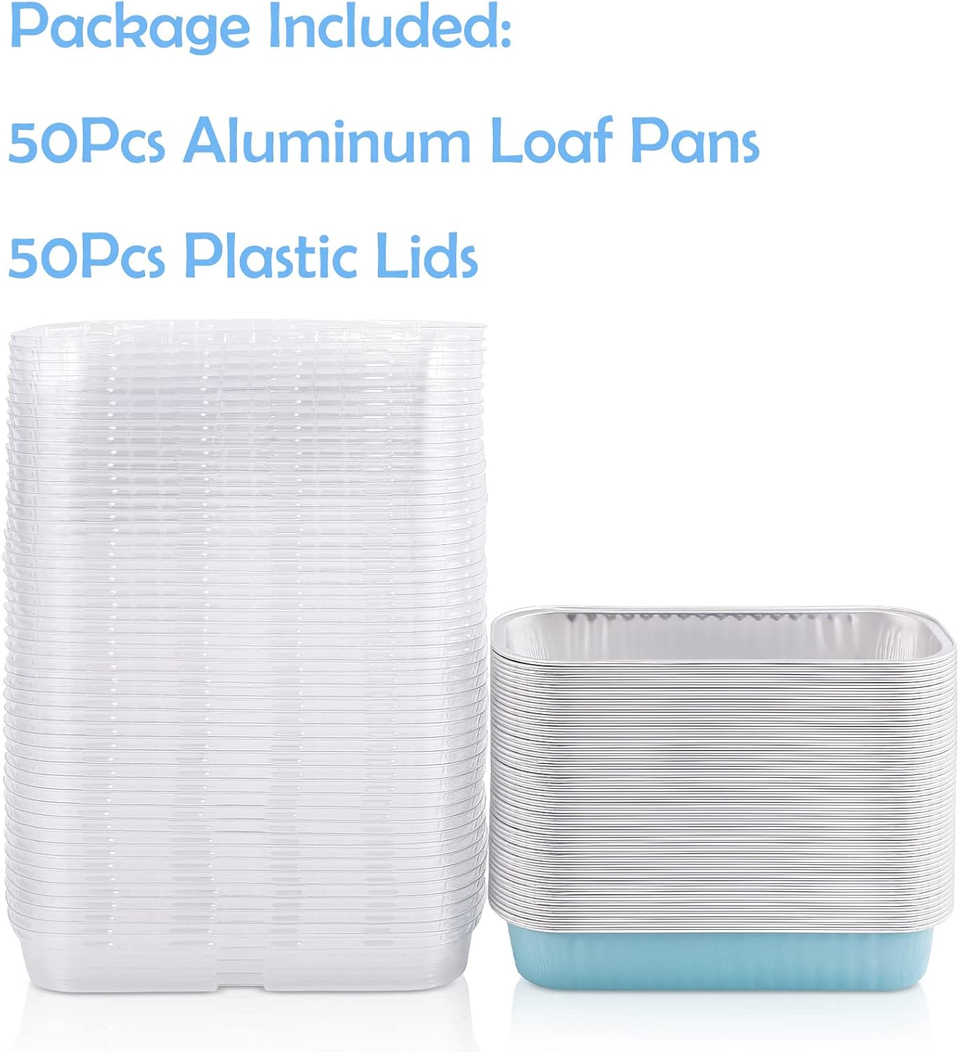 Paquete de 50 mini moldes para tartas con tapas, bolígrafos desechables de papel de aluminio para hornear cupcakes con tapa, moldes de hojalata para