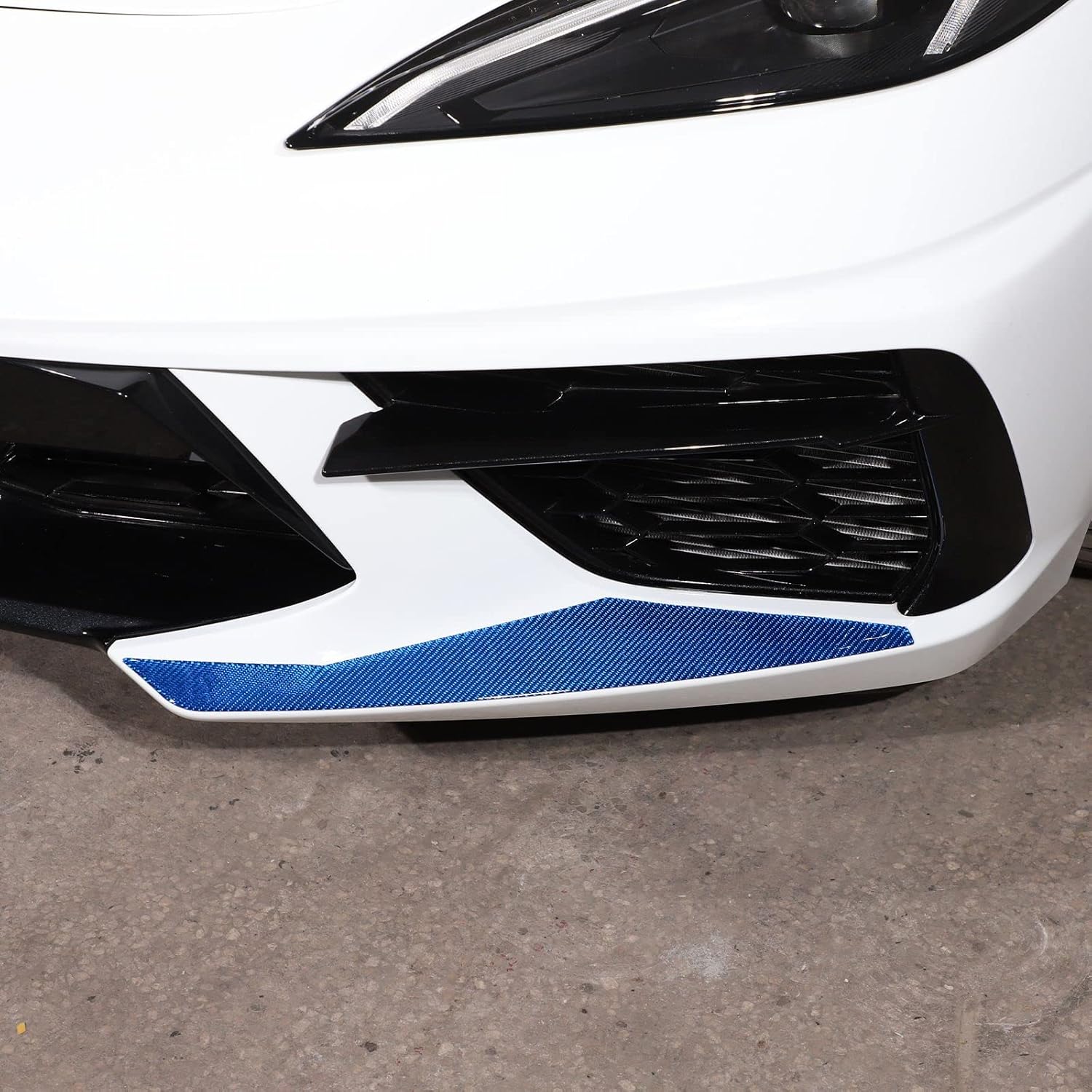 Palas delanteras para parachoques delantero, moldura para Chevrolet Corvette C8 Z06 2020-2024, kit de decoración para exteriores, calcomanías de