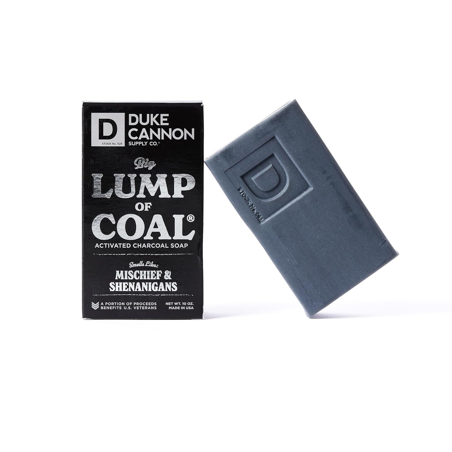 Duke Cannon Supply Co. Big Ass Lump of Coal – Jabón en barra, paquete de 1