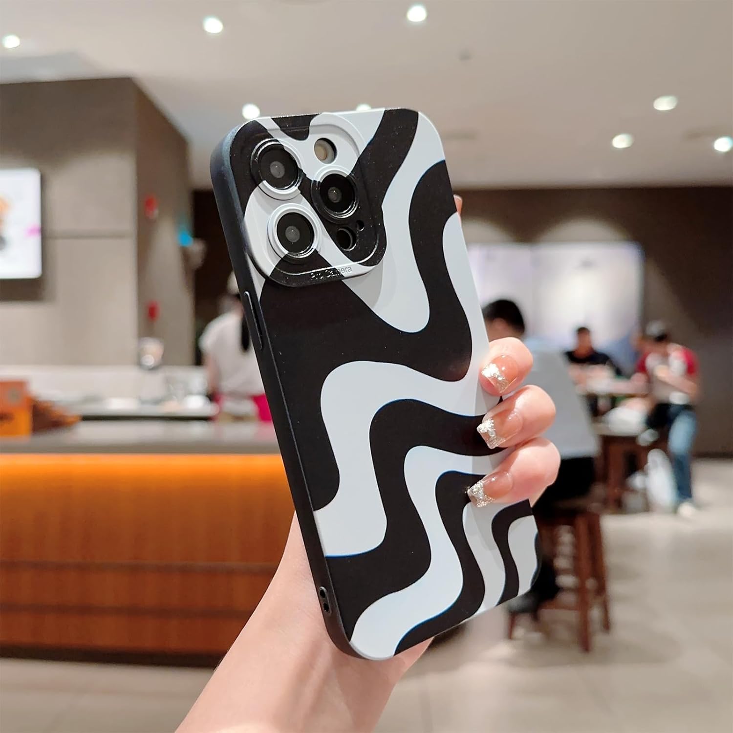 YKCZL Funda compatible con iPhone 14 Pro Max, bonito patrón artístico para mujeres y niñas, funda protectora de lente de cámara completa de TPU