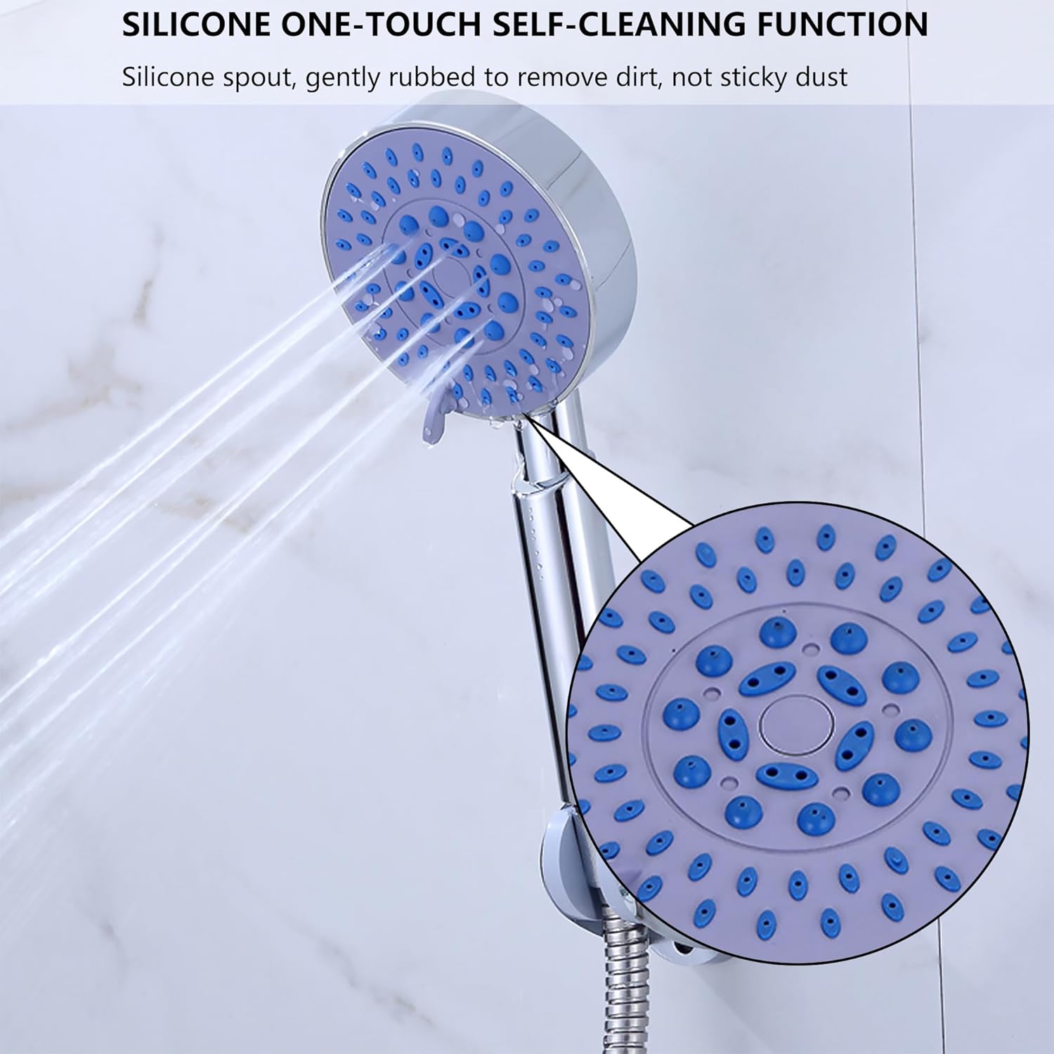 Kedoo Ducha ajustable multifuncional de cinco niveles en el baño, juego de ducha de mano, cabezal de ducha de ducha, manguera de actualización de