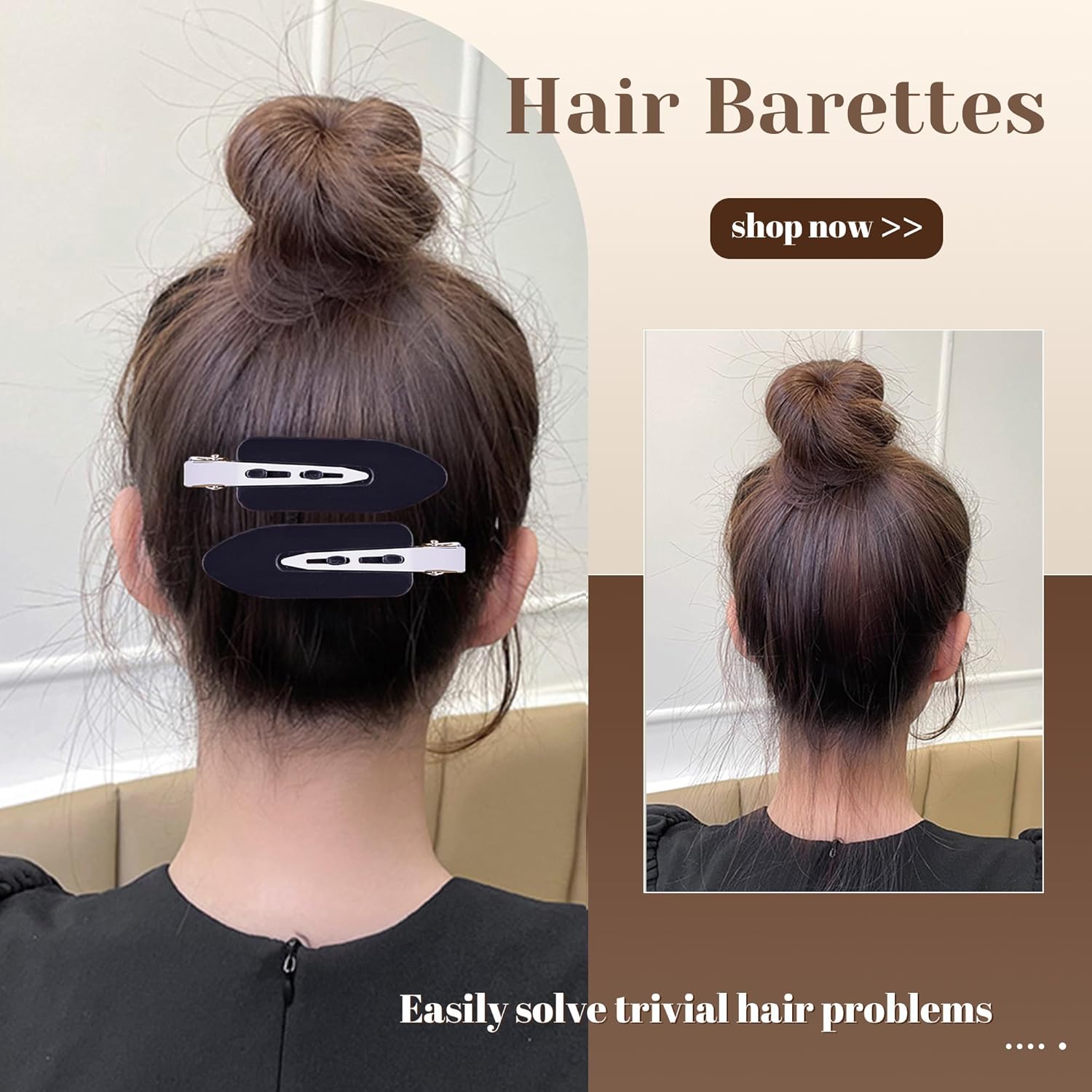Cptots Pinzas para el cabello sin arrugas, pinzas de maquillaje sin doblez, pinzas para el cabello sin abolladuras, pinzas para el cabello planas