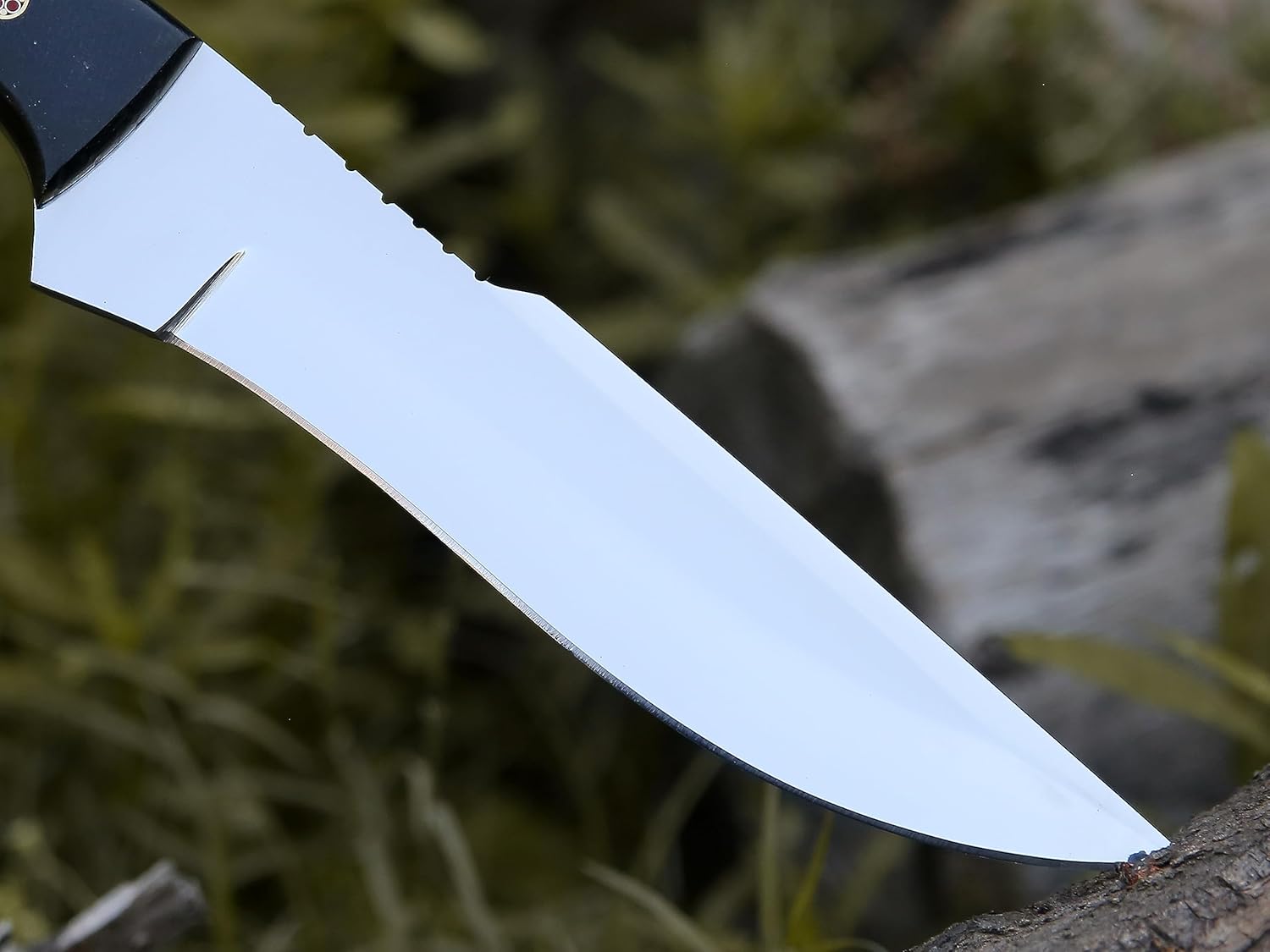 HMC – Cuchillo de acero inoxidable D2 pulido a mano, cuchillos de caza de hoja fija, cuchillo de caza de ciervos de espiga completa, cuchillo de