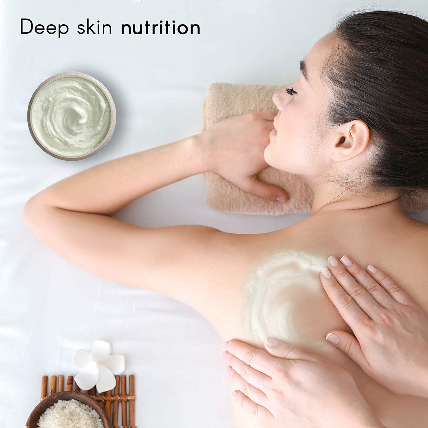 -417 Dead Sea Cosmetics Mantequilla corporal de nutrición profunda de kiwi y mango para piel seca, nutre y protege de la radiación UV, humectante
