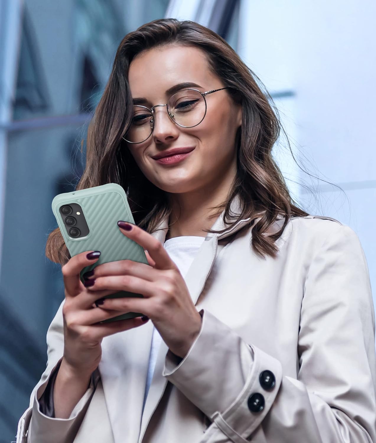 FNTCASE Funda protectora delgada para Samsung Galaxy A14-5G TPU suave delgada protectora Phonecase a prueba de golpes anticaída Protección de cuerpo