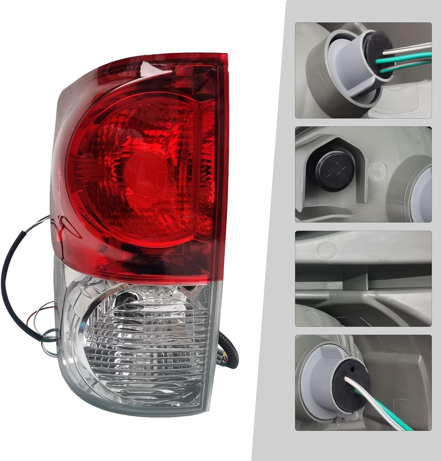 TBVECHI Luces traseras para Toyota Tundra 2007 2008 2009 trasera izquierda conductor luces de freno traseras montaje luces traseras reemplazo