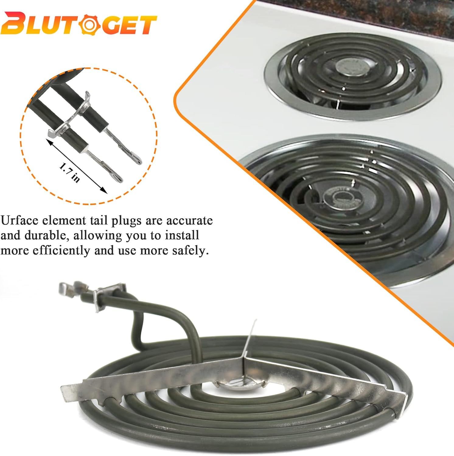 WB30M1 WB30M2 – Quemador de estufa eléctrica para estufa GE Hotpoint Kenmore Electric Range – WB44K10005 Horno – Apto para horno GE Hotpoint