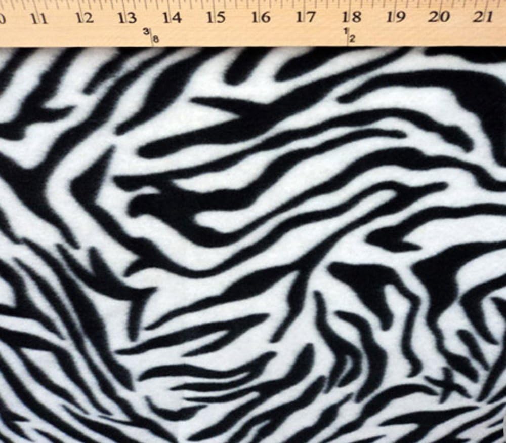 Impresiones de tela polar con estampado animal y cebra B&W  60 pulgadas de anchovendido por The Yard FE-N-05