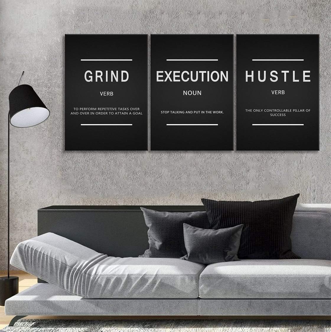 Urttiiyy – 3 pósteres de arte inspirador, impresión en lienzo con citas de motivacionales, ideales para la decoración de paredes de oficina y hogar,