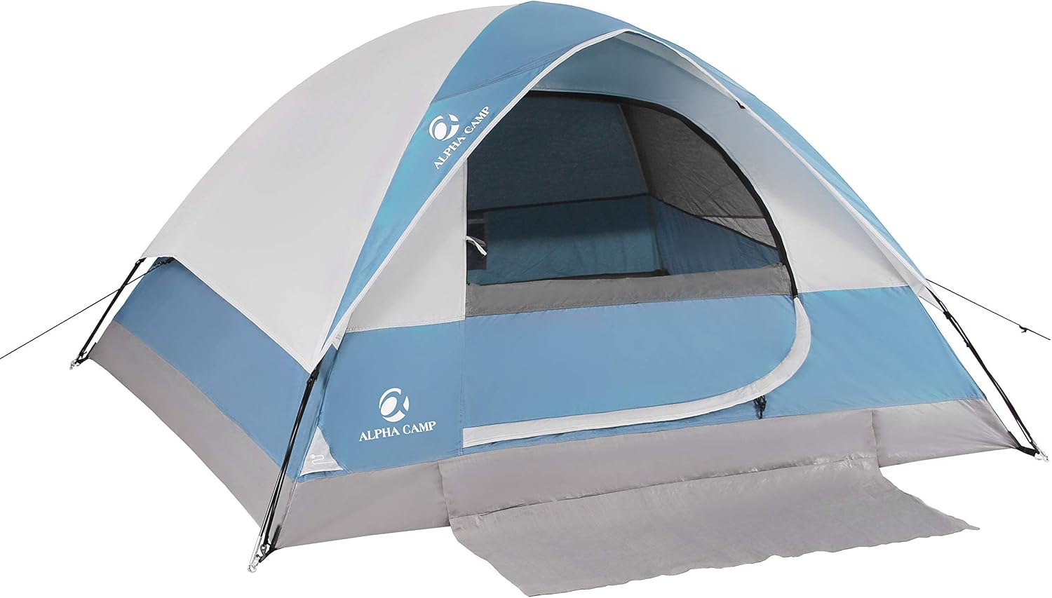ALPHA CAMP tienda de campaña para 2 o 3personas, con bolsa de transporte, ligera, resistente al agua, portátil, para campamento o senderismo