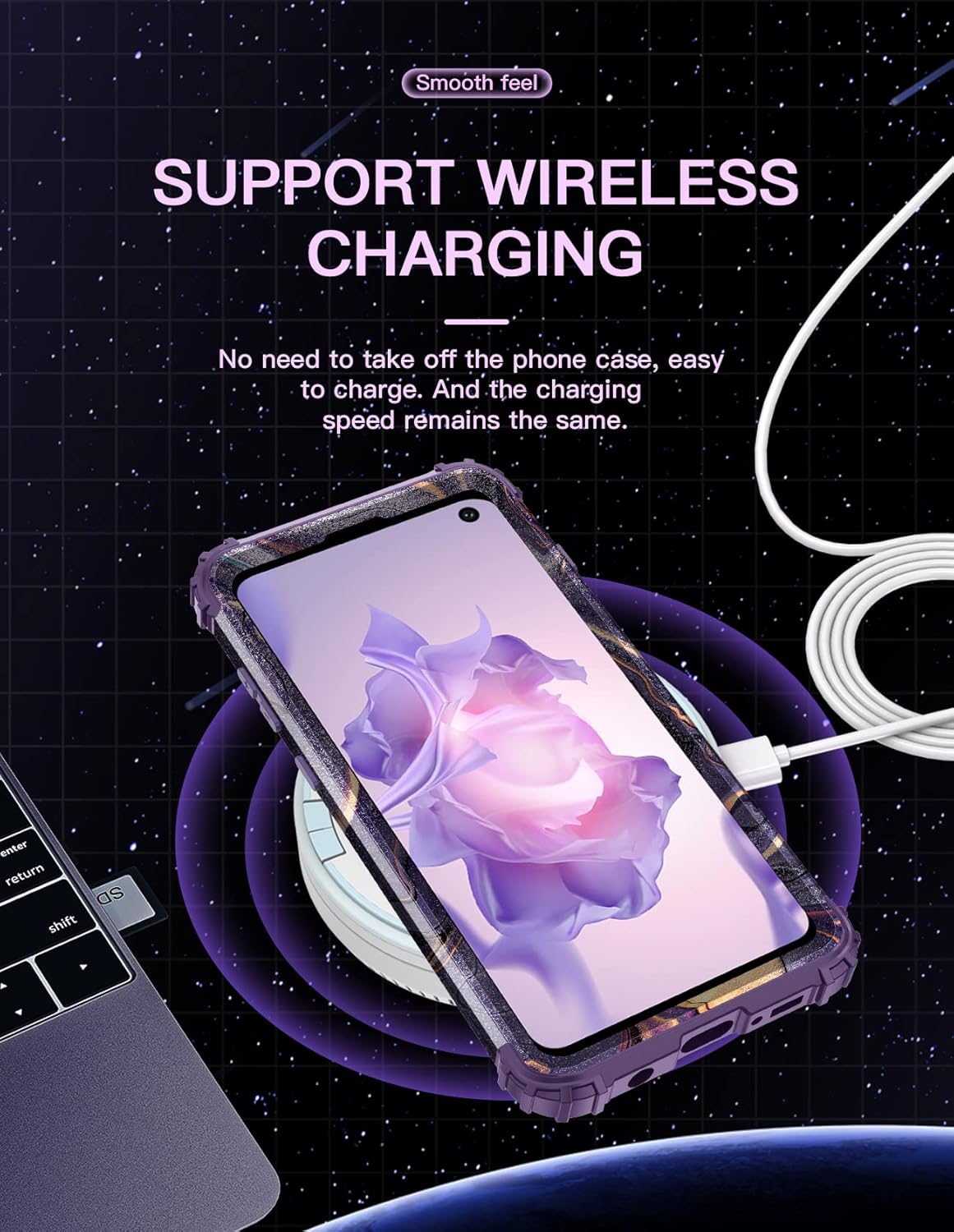 LONTECT Funda protectora para Galaxy S10 de tres capas de mármol, a prueba de golpes, resistente, duradera, para niñas y mujeres, para Samsung