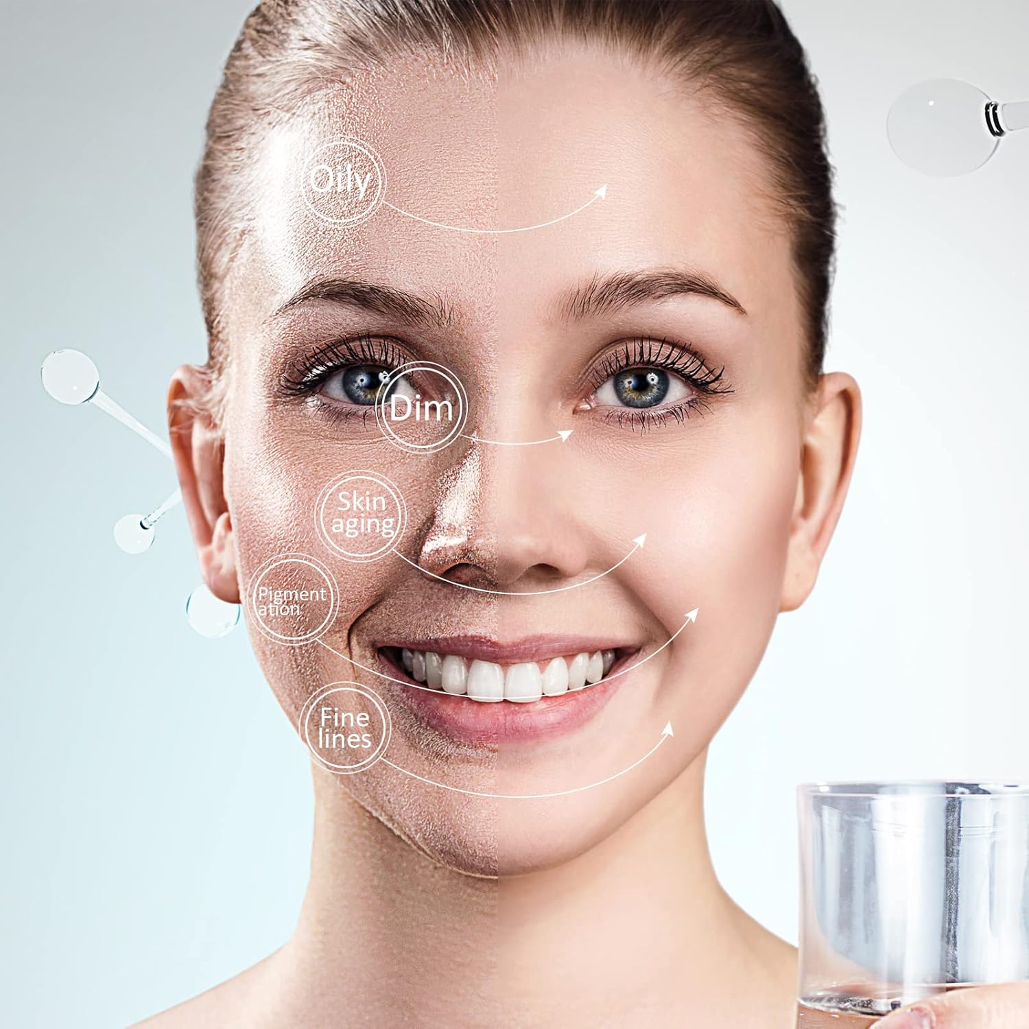 Elitzia Tipo analizador ULTRAVIOLETA de la piel de la luz fría de la belleza del ordenador portátil ETD1029