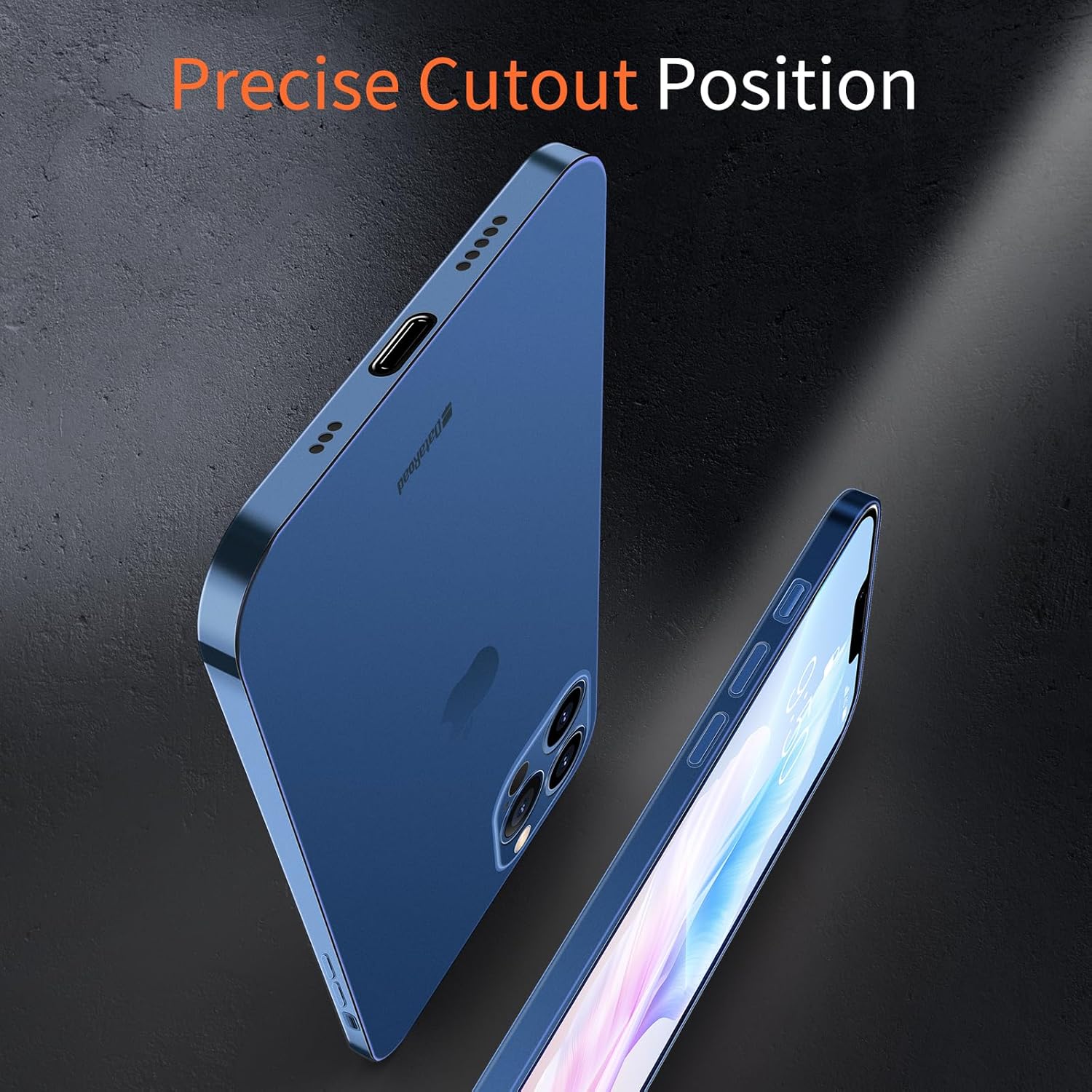 Dataroad – Funda delgada para iPhone 15 Pro, 0.008 in, delgada como papel, funda ligera translúcida con acabado mate, protección trasera de PP