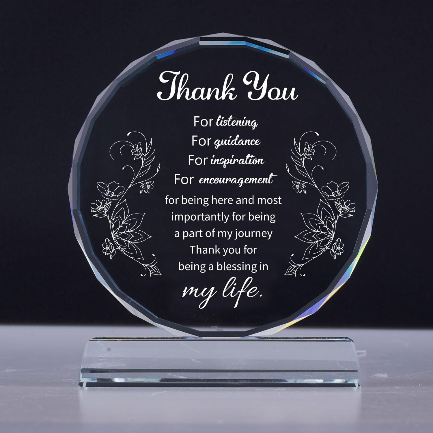 Uniquilling Regalos de agradecimiento, regalos de agradecimiento de cristal grabados para mujereshombres, regalos de oficina para compañeros de
