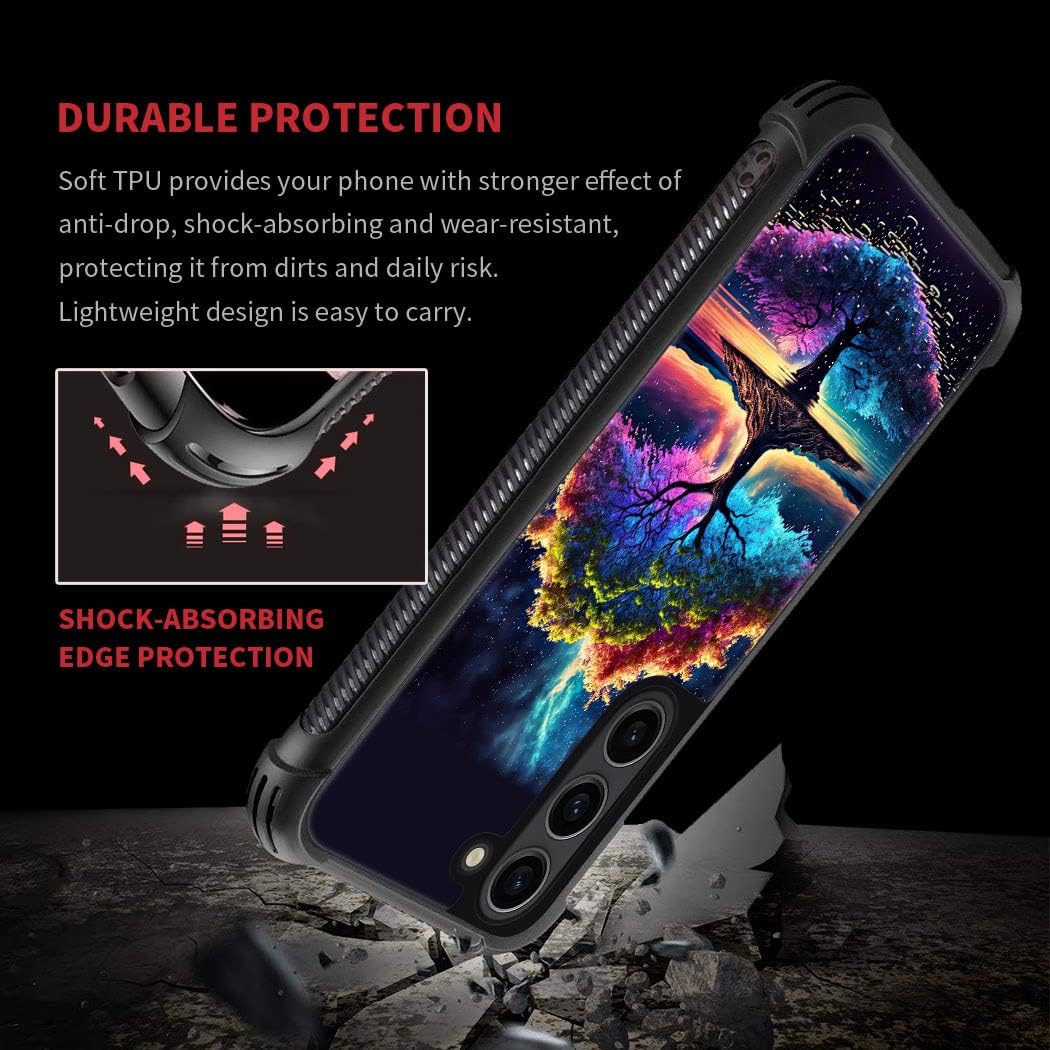 ZHEGAILIAN Funda compatible con Samsung Galaxy S21 Plus, hermosa funda de árbol de vida para Galaxy S30 Plus para mujeres y niñas, a prueba de