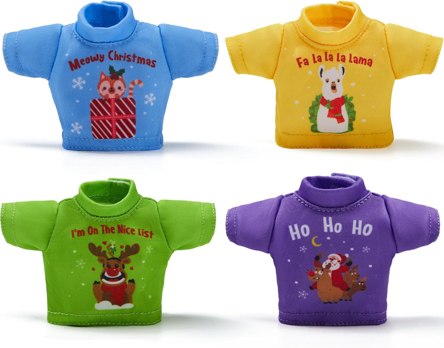 JOYIN 4 paquetes de ropa de Navidad para muñeca, elegante conjunto de ropa de muñeca, decoraciones navideñas y especiales de vacaciones