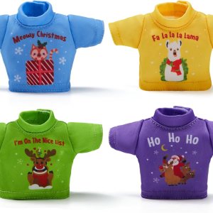 JOYIN 4 paquetes de ropa de Navidad para muñeca, elegante conjunto de ropa de muñeca, decoraciones navideñas y especiales de vacaciones JOYIN 4 paquetes de ropa de Navidad para muñeca, elegante conjunto de ropa de muñeca, decoraciones navideñas y especiales de vacaciones