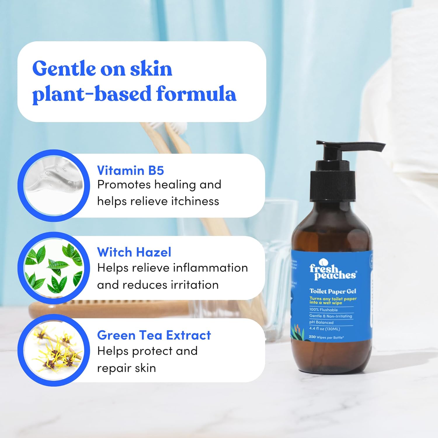 Gel de papel higiénico, alternativa a toallitas húmedas, seguro para séptico, desechable, hipoalergénico, ecológico, spray de papel higiénico, juego