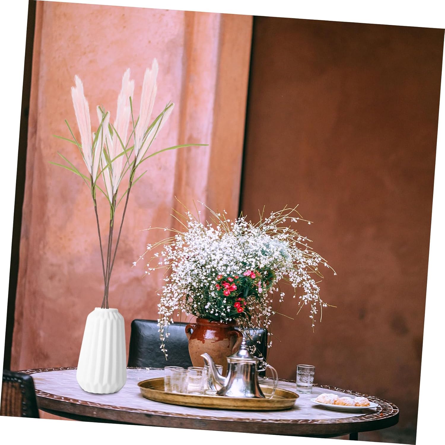 Abaodam 16 Pcs Simulated Reed Grass Natural Dried Artificial Dried Flowers Bouquet Flower Arrangement Grass Decorative Grass Home Accessories Vase