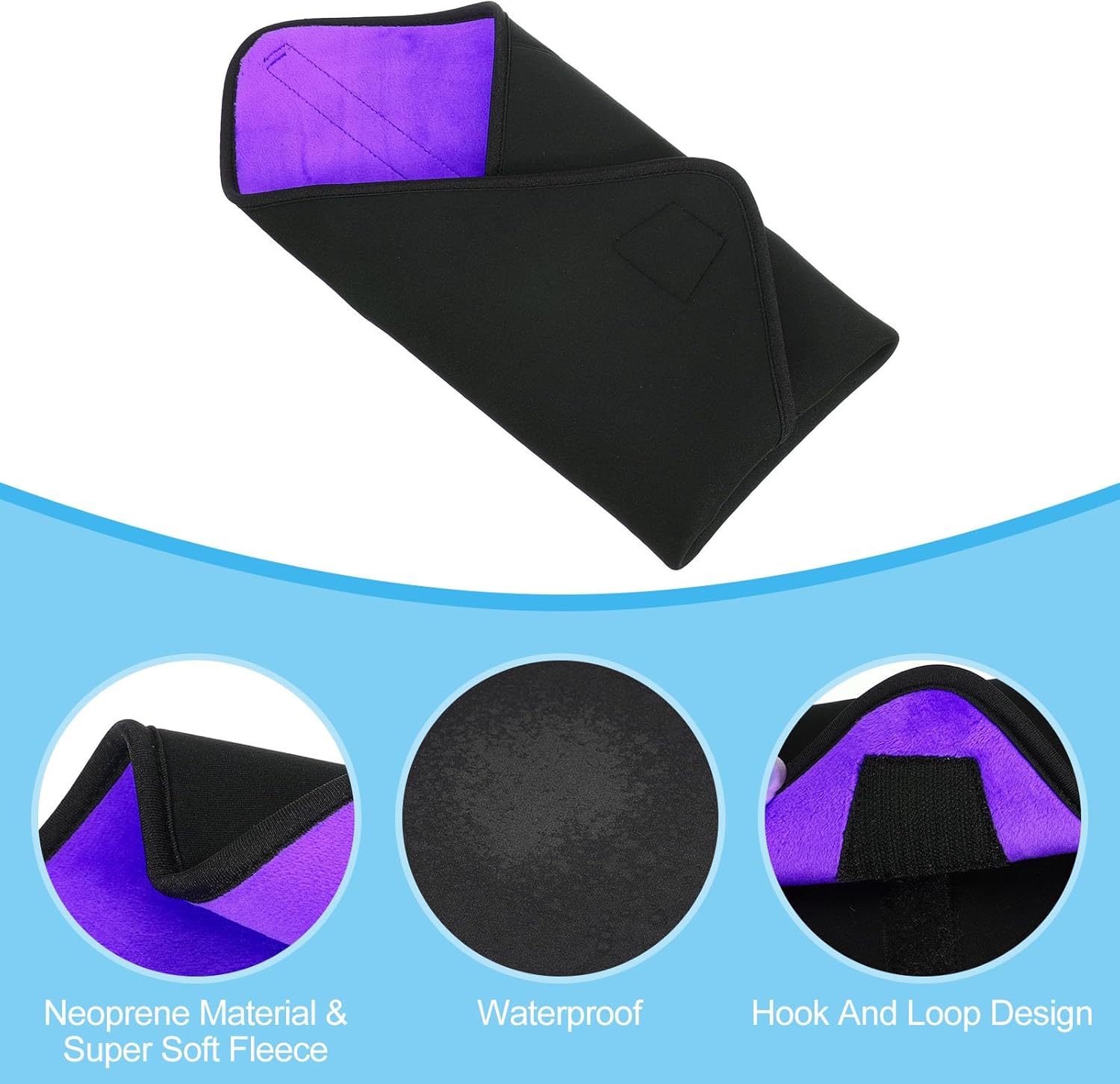 PATIKIL Envoltura protectora para cámara, paño de envoltura de lentes de 16 x 16 pulgadas con neopreno protector grueso, bolsa para lentes con