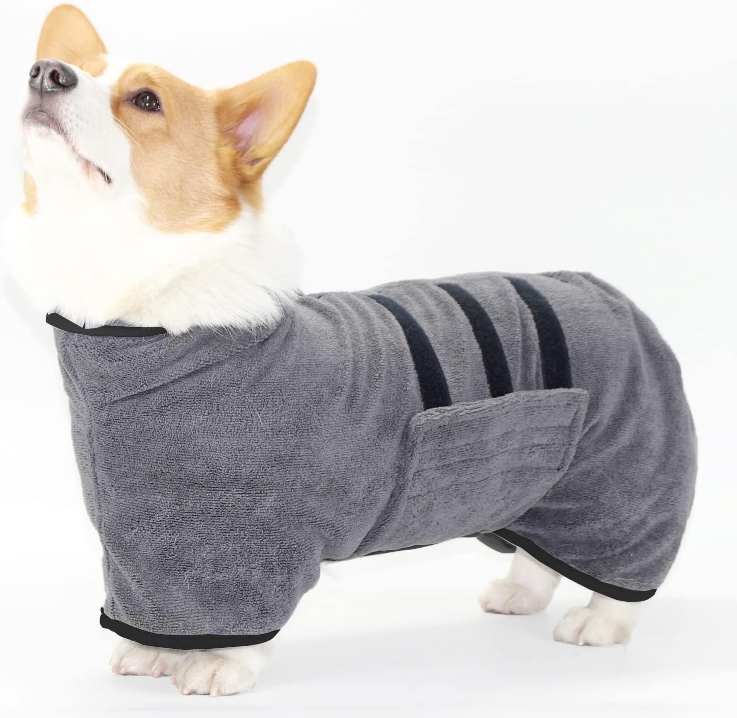 Bata de baño de microfibra para perro, toalla súper absorbente para perro, bata de baño para cachorros, perros medianos y grandes, secado rápido,