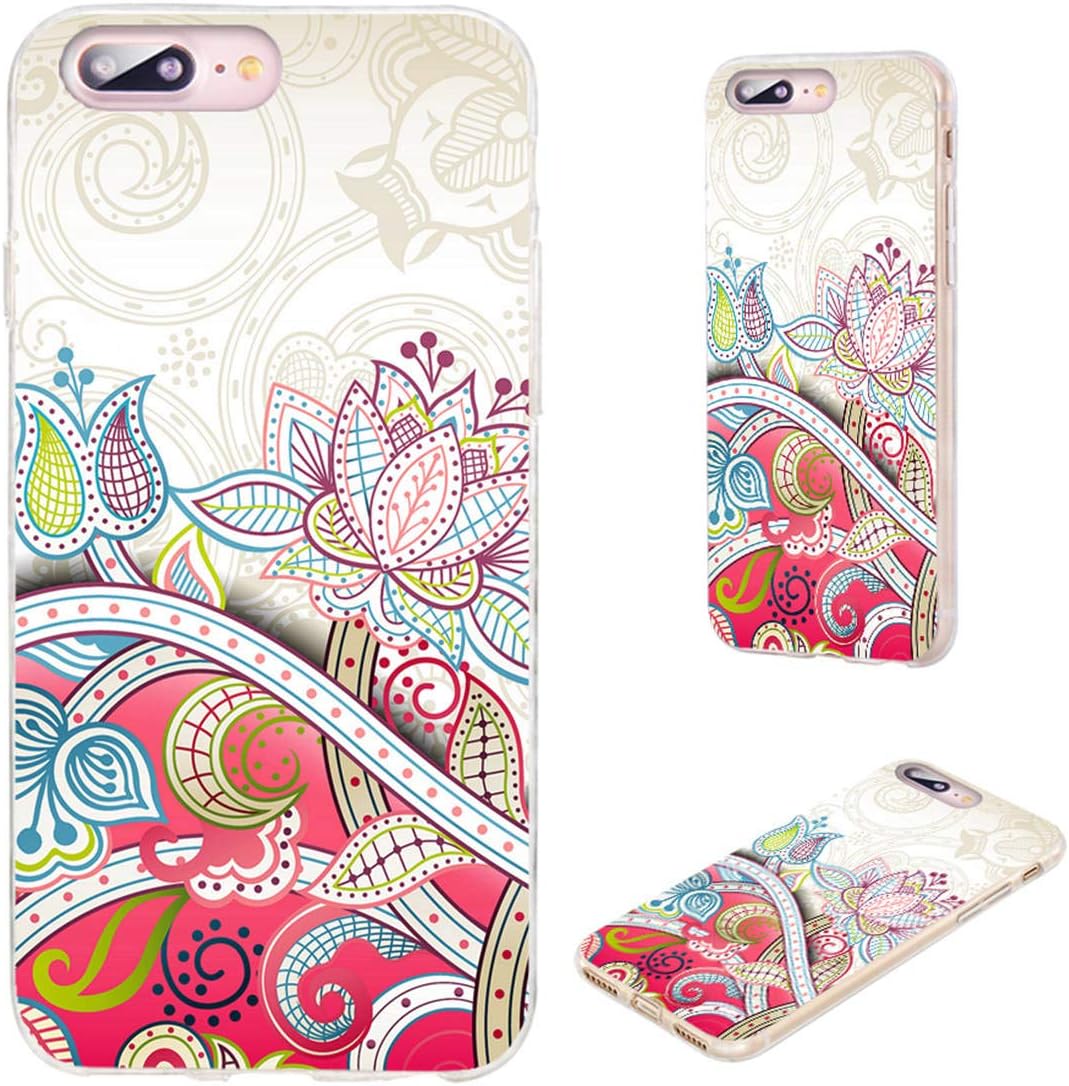AKORAVO – Funda para iPhone 8 Plus, iPhone 7 Plus para mujeres, hombres y niñas, a prueba de golpes, antiarañazos, delgada, suave, TPU transparente,